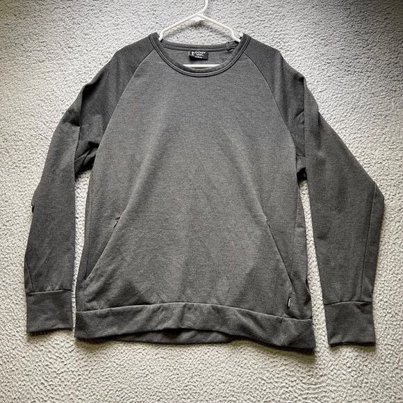 Jockey Sweatshirt Mens Large Gray Pullover Long Sleeve Sweater - Picture 1 of 15